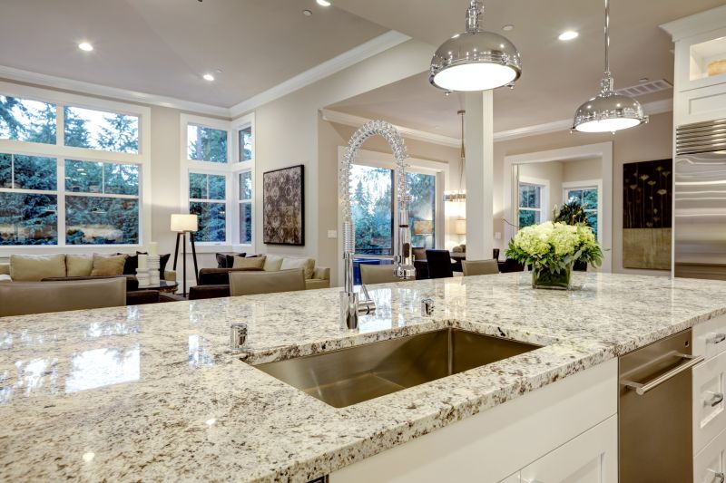 Modern Kitchen with Granite Island